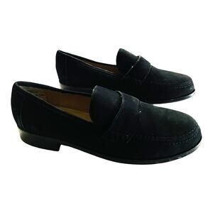 Dolcis Leather Black Suede Loafers Size 6